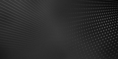Siyah ve gri renkli noktalardan oluşan soyut yarım ton arkaplan