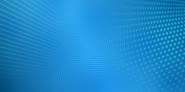 Mavi renkli nokta ve çizgilerden oluşan soyut yarım ton arkaplan