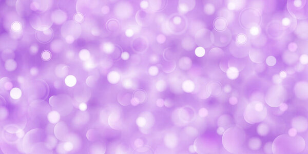 Абстрактный фон больших и малых полупрозрачных кругов в фиолетовых цветах с эффектом боке