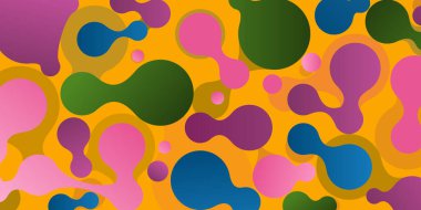 Turuncu, mavi, yeşil ve pembe renklerde soyut meta arkaplan