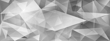 Işığın kırılması ve gri renklerle renklendirilmesi ile soyut kristal arkaplan