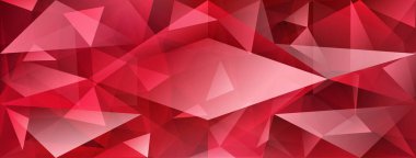 Kırmızı renkte ışık ve röflelerin kırılması ile soyut kristal arkaplan