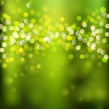 Soyut Yeşil Arka plan. Güneşli ışıklar İyi Ruh hali bahar vektör arkaplanı