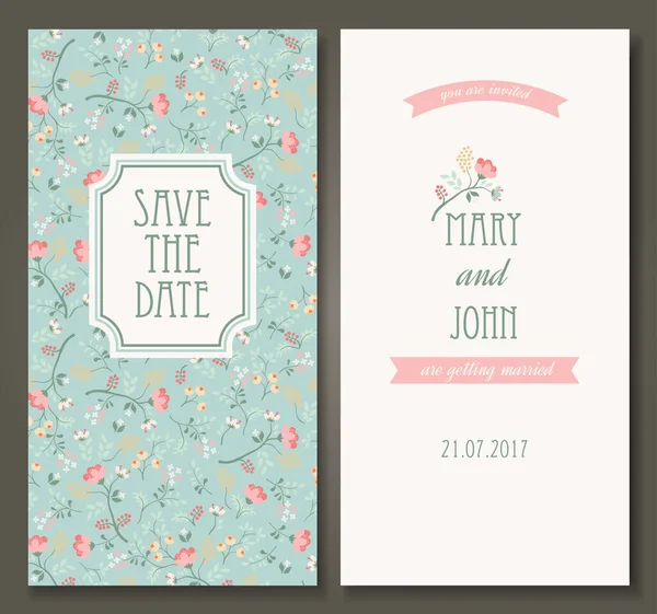 Vintage Vector Card Templates Can Used Date Baby Shower Mothers — Stock Vector