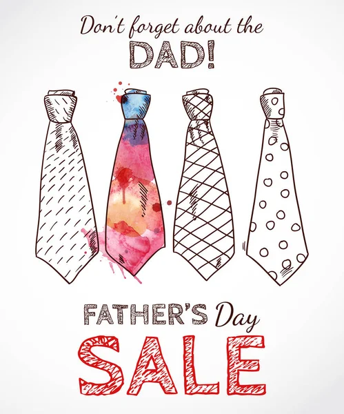 День Отца Распродажа Happy Father Day Banner Flyer Poster Design — стоковый вектор