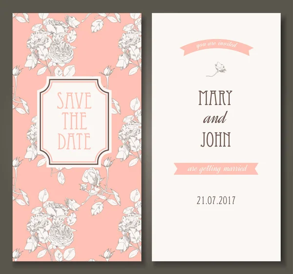 Vintage Vector Card Templates Can Used Date Baby Shower Mothers — Stock Vector