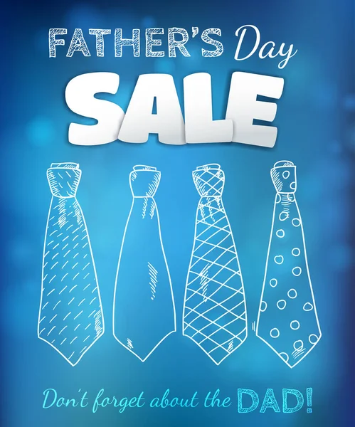 День Отца Распродажа Happy Father Day Banner Flyer Poster Design — стоковый вектор