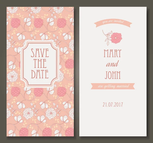 Vintage Vector Card Templates Can Used Date Baby Shower Mothers — Stock Vector