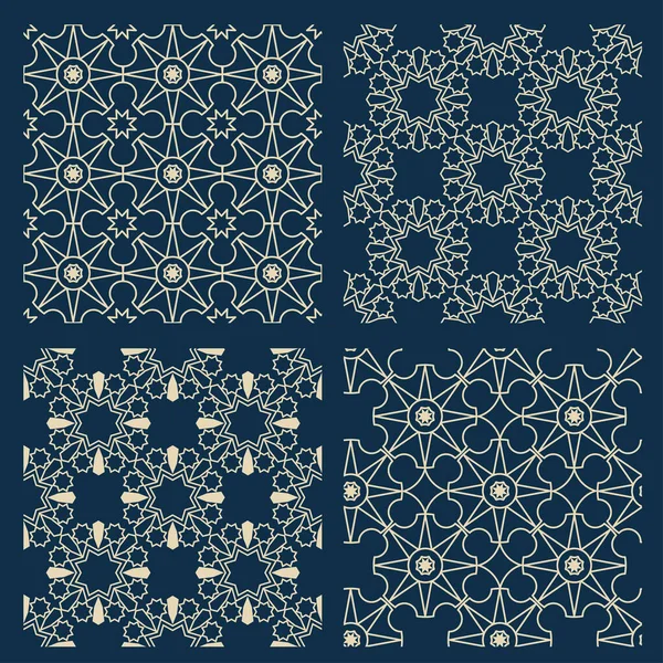 Collection Arabian Patterns Vector Illustration — Stock Vector