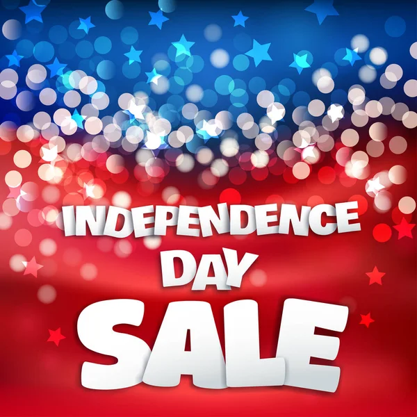 Independence Day Sale Banner Vector Illustration Greeting Card Promotion Poster — Stock Vector