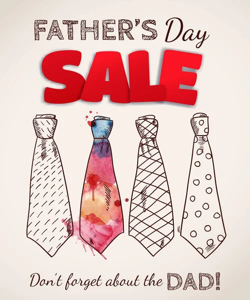 Vaderdag Verkoop Happy Father Day Banner Flyer Poster Ontwerp Met — Stockvector