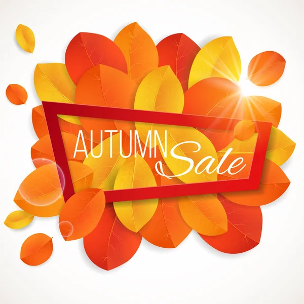 Herbst Sale Design Kann Für Flyer Banner Oder Poster Verwendet — Stockvektor