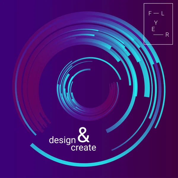 Streszczenie Geometryczne Tło Kompozycja Okręgu Technologicznego Modny Projekt Gradientowy Plakatu Ilustracje Stockowe bez tantiem