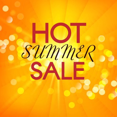 Sıcak yaz indirimi. Vektör yaz arkaplanı. 