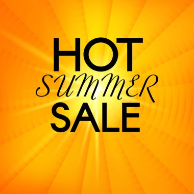 Sıcak yaz indirimi. Vektör yaz arkaplanı. 