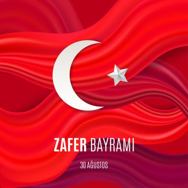 Zafer Bayrami - 30 Ağustos şenlik vektör arka planı. Türkiye Cumhuriyeti Kutlaması
