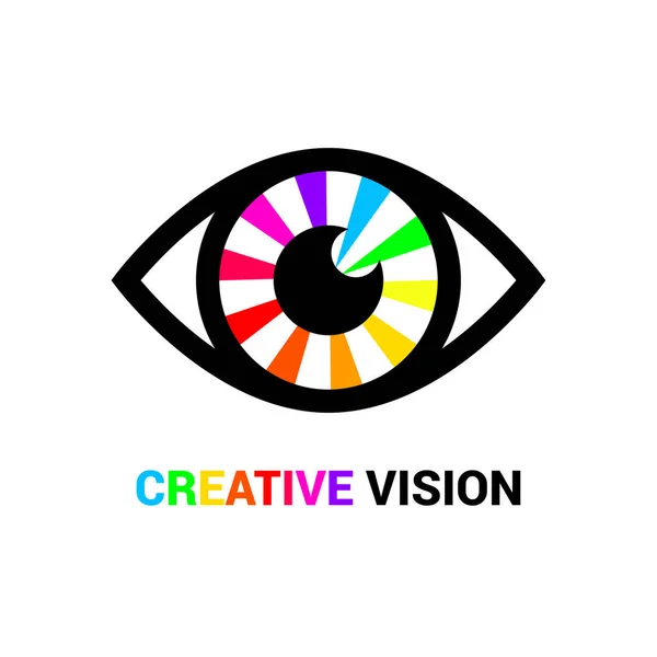 Návrh Očního Loga Ikona Média Logotyp Creative Vision Vektorová Šablona — Stockový vektor