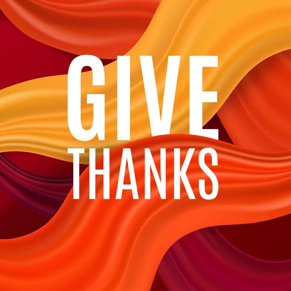 Give Thanks Thanksgiving Background Happy Thanksgiving Vector Banner — Stock Vector