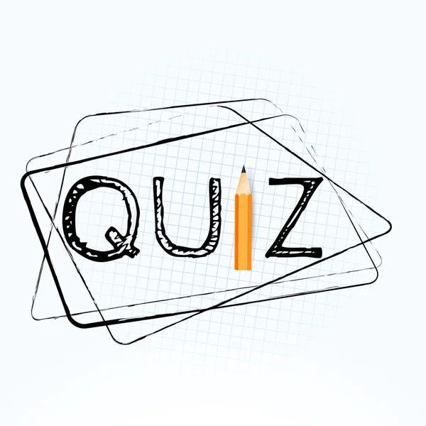 Quiz Hintergrund Konzeptvektorillustration — Stockvektor