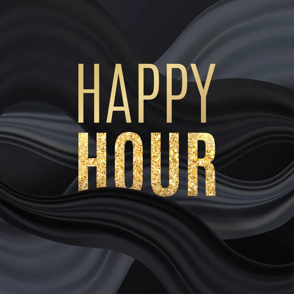 Happy Hour Background Vector Illustration — Stock Vector