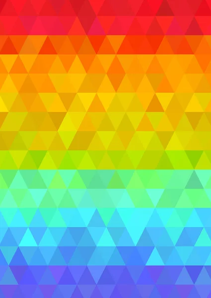 Renkli Soyut Arka Plan Üçgen Gökkuşağı Renk Vektörü Mozaiği — Stok Vektör