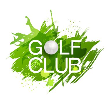 Golf kulübü geçmişi. Bayrak tasarımı. Web ve yazdırma için vektör illüstrasyonu