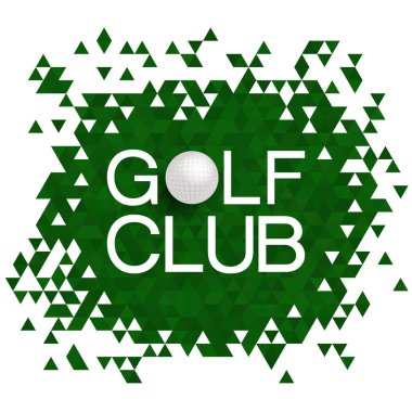 Golf kulübü geçmişi. Bayrak tasarımı. Web ve yazdırma için vektör illüstrasyonu