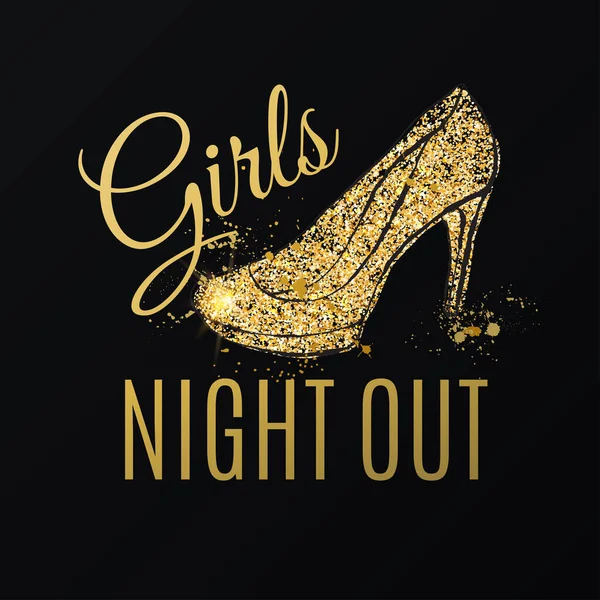 Girls Night Out Party Design Vektor Illustration Für Poster Flyer — Stockvektor