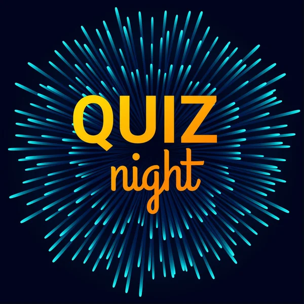 Quiz Nacht Achtergrond Vector Illustratie Voor Quiz Show — Stockvector