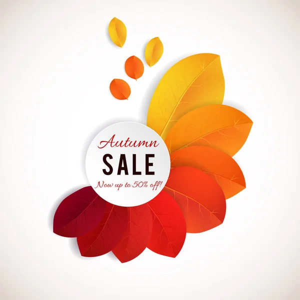 Fall Sale Design Can Used Flyers Banners Posters Vector Illustration — Stock Vector