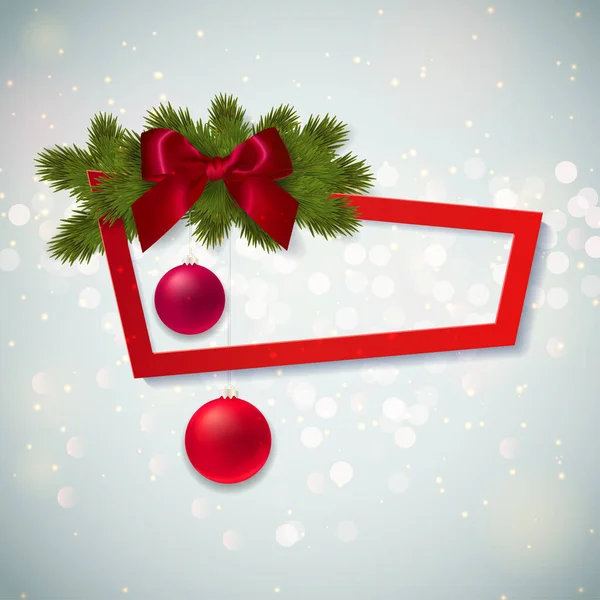Feliz Navidad Fondo Festivo Con Adorno Navidad Banner Navidad Año — Vector de stock