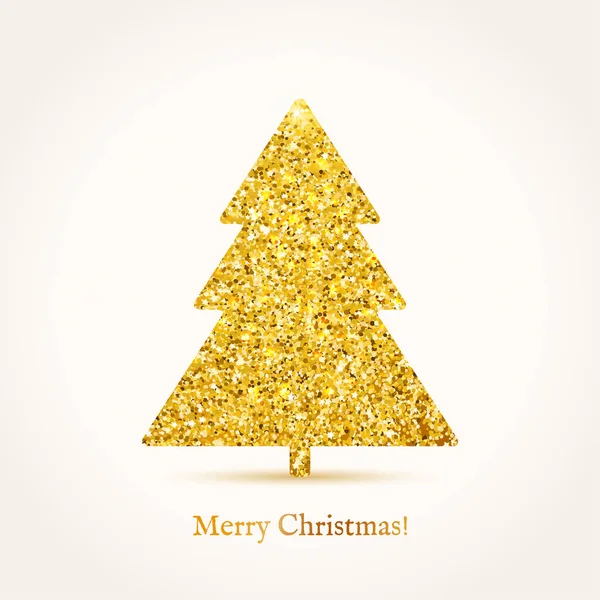 Frohe Weihnachten Und Ein Gutes Neues Jahr Hintergrund Goldener Glitzernder — Stockvektor