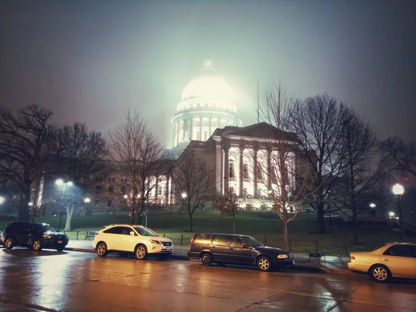 Madison Wisconsin United States December 13Th 2014 Madison Capitol Illuminated — Stock Photo, Image