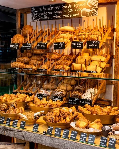 French Bread Candy Store Showcase — Stock Photo, Image