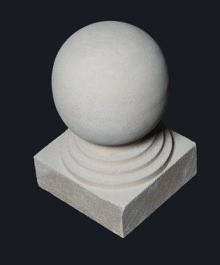 Sütunlarda alçı zarif dekorasyonlar, koyu arkaplan