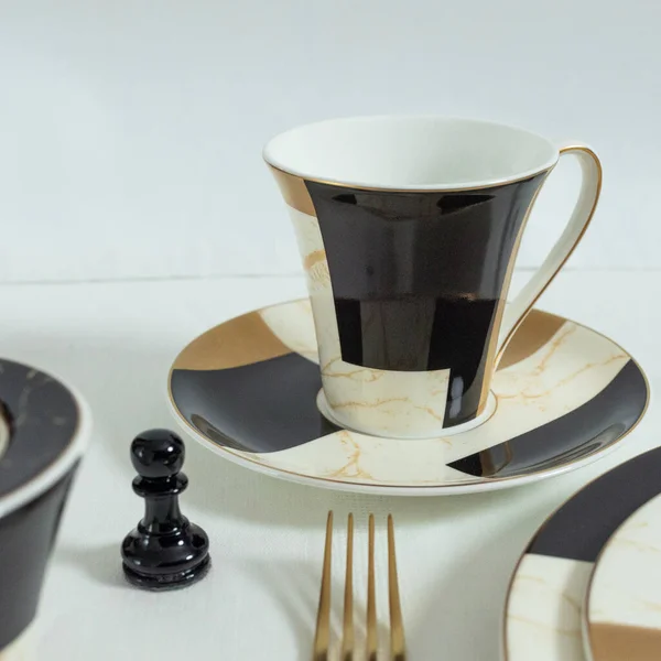 New Luxury Cup Tea Close — Stock Photo, Image