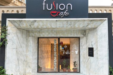 Güzel restoranın dış görünüşü