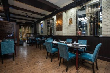 Modern güzel Türk restoranının içi