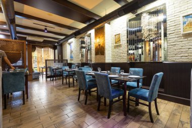Modern güzel Türk restoranının içi