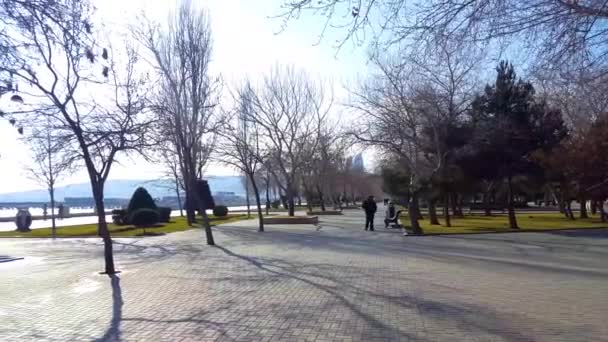 Pemandangan Bulevard Baku Pada Siang Hari — Stok Video