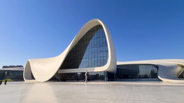 Heydar Alijev Centrum Museum Zaha Hadid Arkitekter Bottenvy — Stockvideo