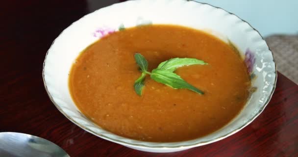 Soupe Aux Lentilles Savoureuse Close — Video