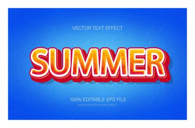 Mavi arkaplan ile sarı yaz metin efekti vektörü