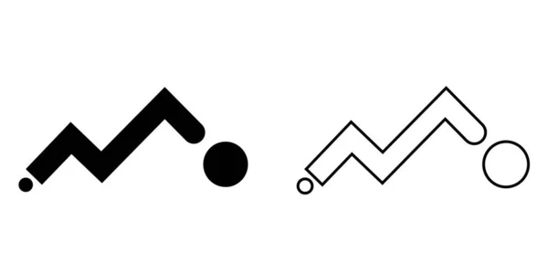 Aktivitäts Icon Vektor Isolierte Illustration Schwarz Weiß Version — Stockvektor