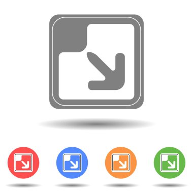 İzole edilmiş arkaplan ile simge vektör logosunu küçült