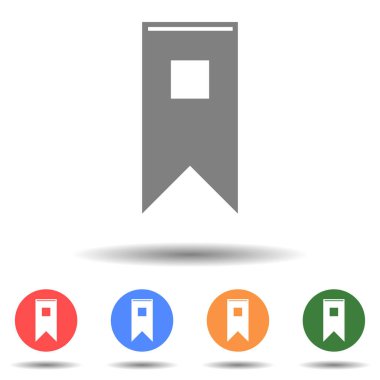 İzole edilmiş arkaplan ile yer imi simgesi vektör logosu