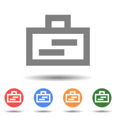 Evrak çantası simgesi vektör logosu arkaplanda izole edildi