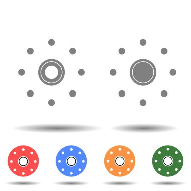 Parlaklık simgesi vektör logosu arkaplanda izole edildi