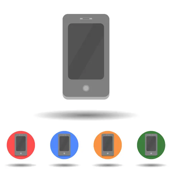 Oude Touchscreen Smartphone Pictogram Vector Logo Geïsoleerd Achtergrond — Stockvector