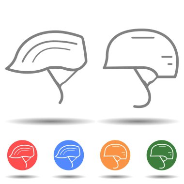 Arka planda bisiklet başlığı simgesi vektör logosu izole edildi